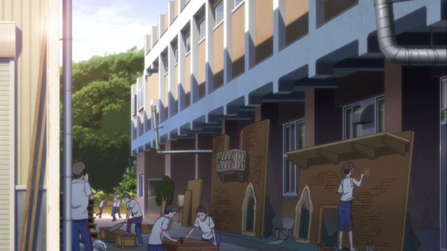 School's North Building Entrance