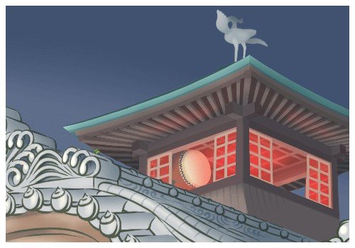 温泉建築の前