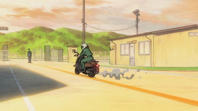 基地ゲート前