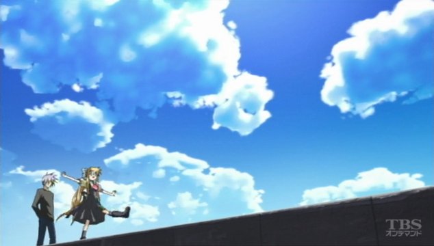 Misuzu and Yukito Walking on the Embankment