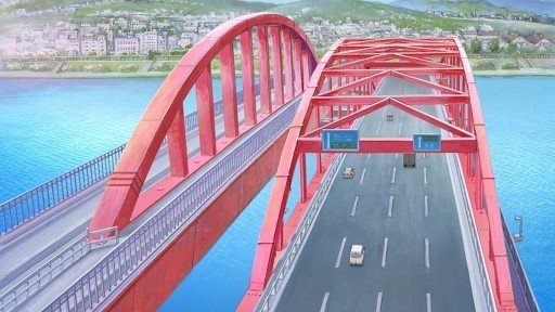Kobe Bridge walking scene