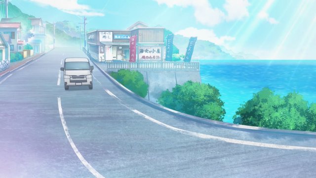 First arrival at diving shop Grand Blue