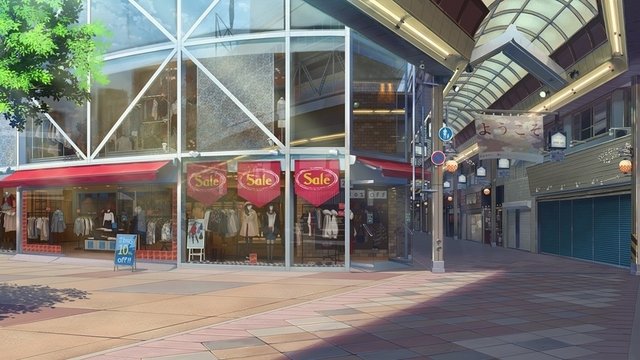Under the Arcade of the Shopping Street