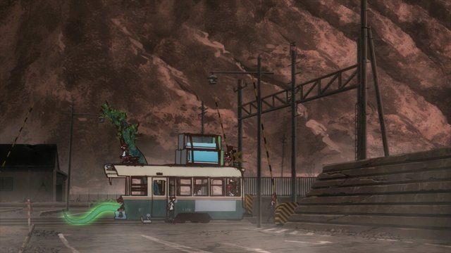 レトロなアーチ屋根の駅ホーム