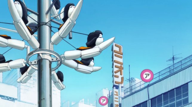 Gathering by the utility pole