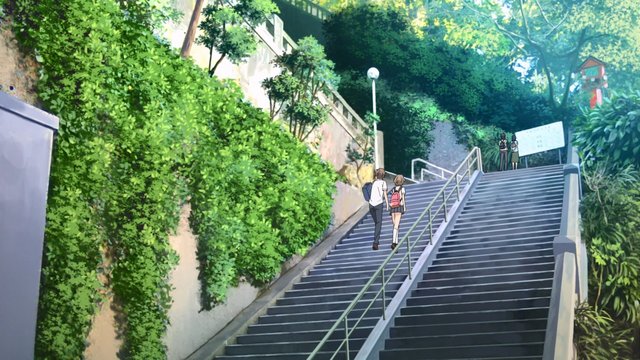 Steps in front of Benten child statue