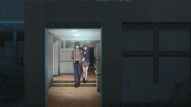 アパート前の別れ