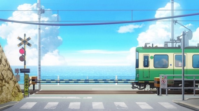 Railroad Crossing by the Sea