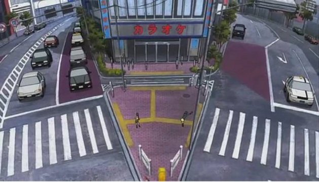 池袋南口のカラオケ店前