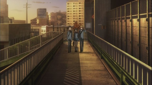 夜の歩道橋での会話