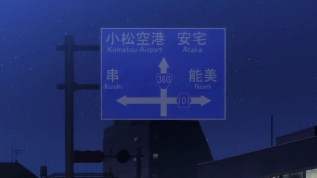 Crossroad with a gaze upward