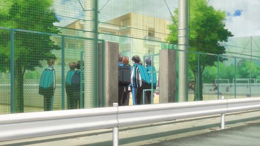 Evening training on the tennis court in episode 5