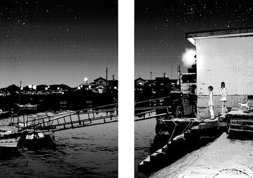Iwaki Port with Cat and Girl