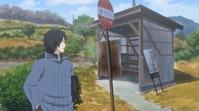 Bus stop in Season 2 OP