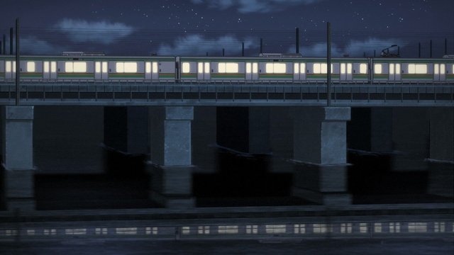 Riverbank beneath railway bridge