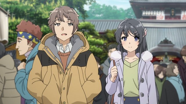 古い神社前のシーン