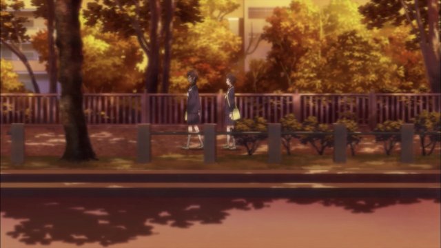 The trio's riverside steps