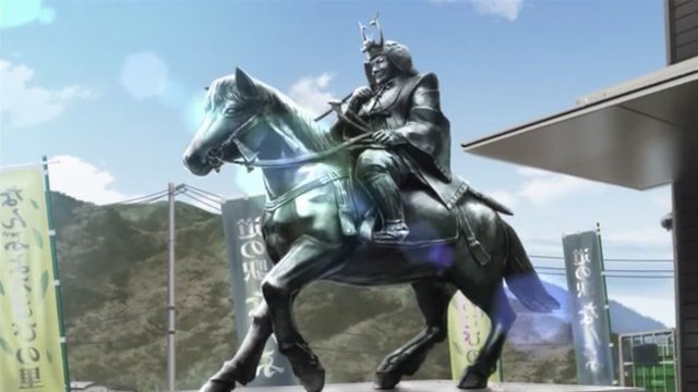 Equestrian Samurai Statue