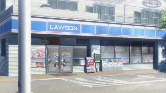 Everyday at the convenience store door