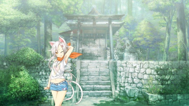 Stone steps of a mountain village shrine