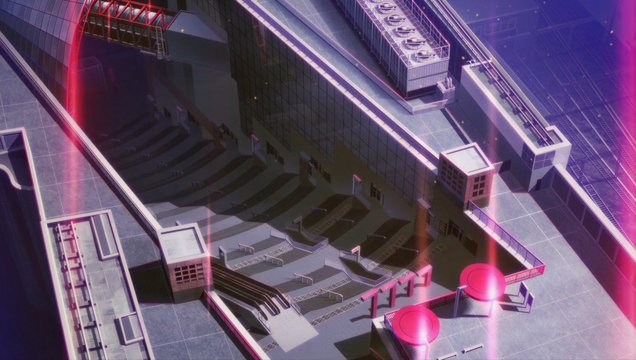 Grand Stairs Inside a Station Building