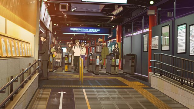 Station with vermilion torii gates