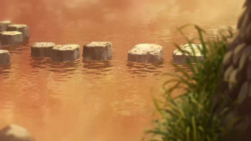Stepping stones across the river