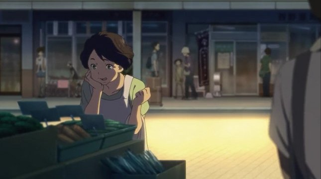 Conversation in front of the greengrocer