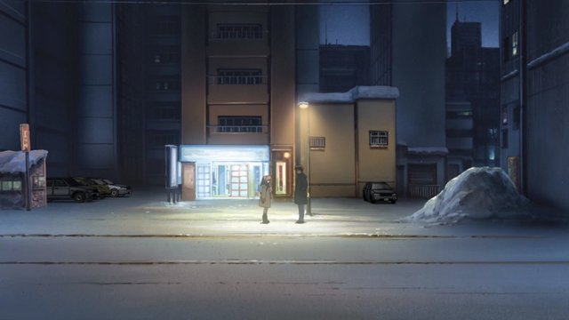 Ayu and Yuichi's snowy walk home