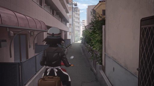 Haru's milk delivery running road