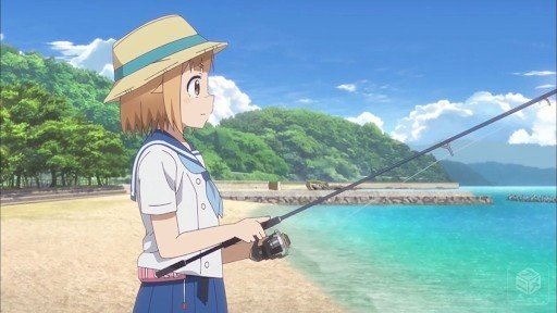 Beach Fishing Scene