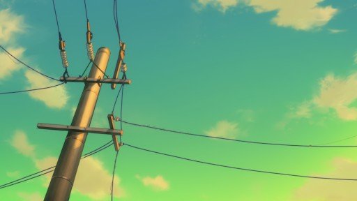 Farewell at the utility pole