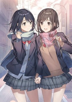 Walking side by side on the street