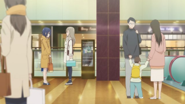 Waiting by the Escalator