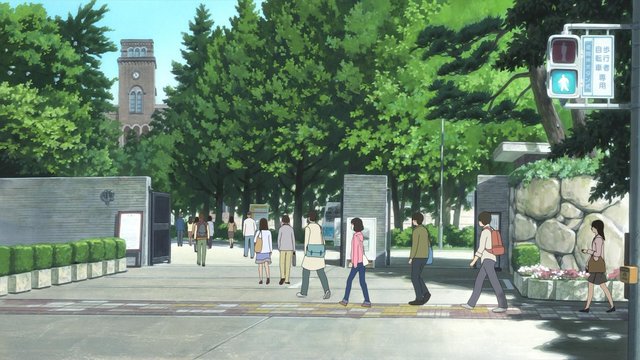 一桥大学前道路与正门
