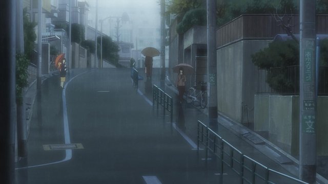 Hana crossing the bridge by bicycle