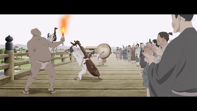 Noh performance on Shijo Bridge