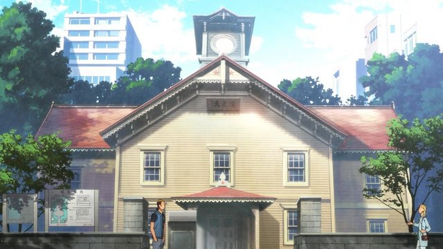 Phone call in front of the clock tower