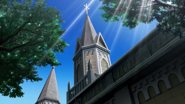 In front of Catholic Miuracho Church