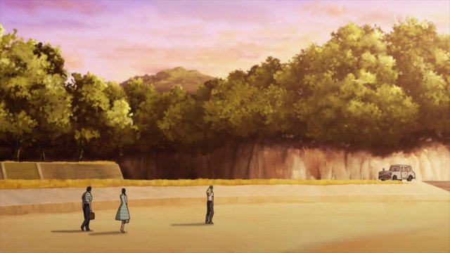 The Three Rowing at the Beach