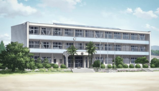 The gate of the protagonist's school