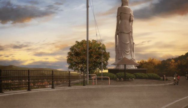 Giant White Kannon Statue