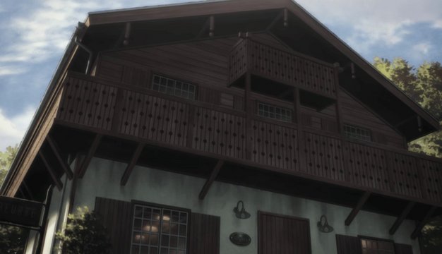 Wooden cabin bakery