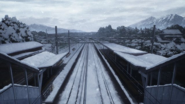 Hinoharu Station in Snow