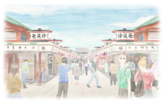 Nakamise-style shopping street