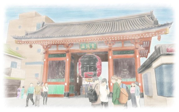 Red lantern at the gate