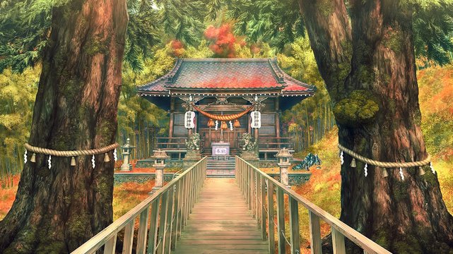 Shrine in the Mountain Forest