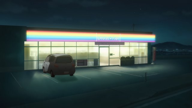 Episode 8 outside the convenience store