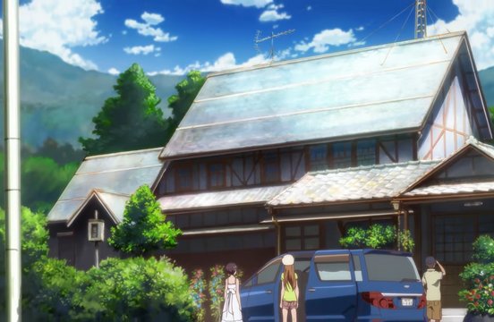 In front of Rikka's house (Western-style mansion)