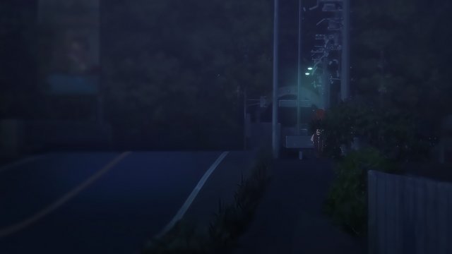 夕暮れの通学路
